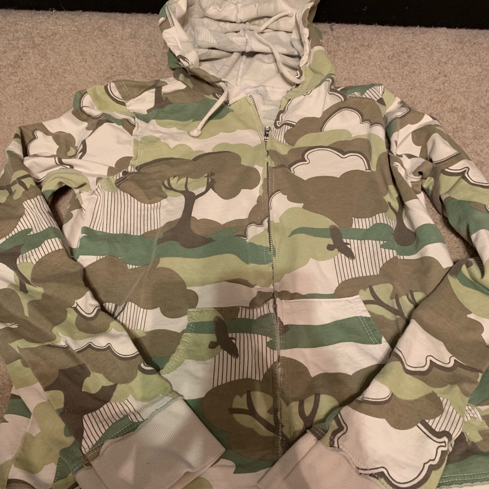 Camouflage print hoodie